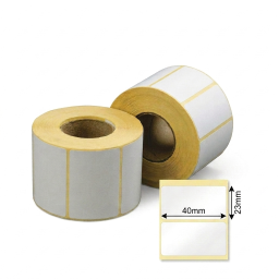 Thermal labels roll size 40mm x 23mm 1000 labels/roll